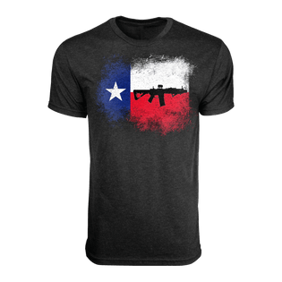 Military shirt for men - Black Rifle Coffee Company Texas SBR Flag T-Shirt vintage black 2A