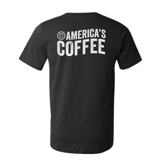 America's Coffee T-Shirt - Back black