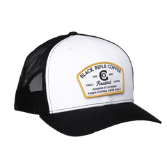 Roasted Trucker Hat - White/Black - Front