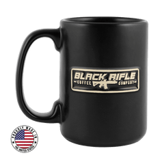 Black Rifle AR Medallion Mug - Black Front