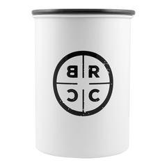 Reticle Coffee Canister - White front