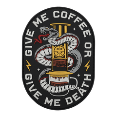 Give Me Coffee PVC Patch - Front