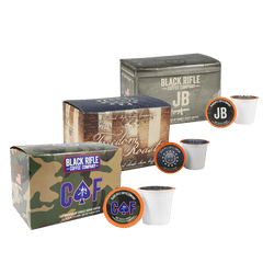 Medium roast coffee pods bundle -  Black Rifle Coffee Company medium roast single serve coffee cups sampler